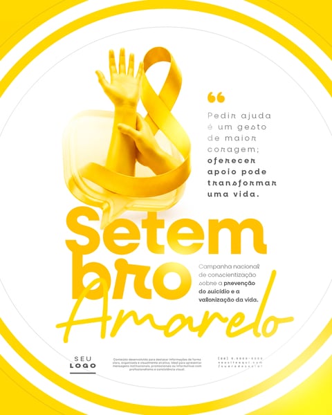 SETEMBRO AMARELO CAMPANHA NACIONAL DE CONSCIENTIZAÇÃO SOBRE A PREVENÇÃO DO SUICÍDIO E A VALORIZAÇÃO DA VIDA SOCIAL MEDIA PSD EDITÁVEL 2