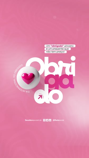 DIA INTERNACIONAL DO OBRIGADO 11 DE JANEIRO DIA DO OBRIGADO SOCIAL MEDIA PSD EDITÁVEL