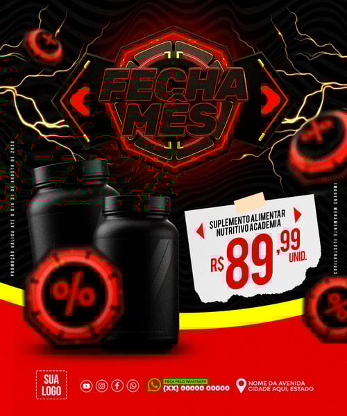 ENCARTE FECHA MÊS PRODUTOS EDITÁVEL