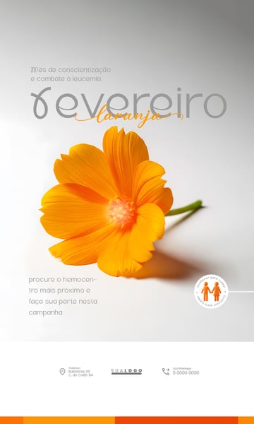 FEVEREIRO LARANJA SOCIAL MEDIA PSD EDITÁVEL 2