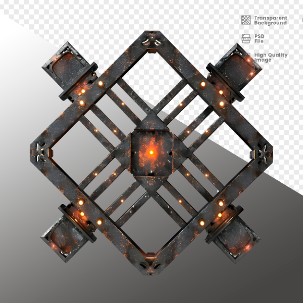 ELEMENTE DE FERRO COM LUZ - ELEMENTO 3D PARA COMPOSIÇÃO - IRON