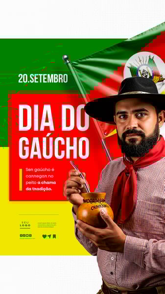 DIA DO GAÚCHO REVOLUÇÃO FARROUPILHA 20 DE SETEMBRO STORY SOCIAL MEDIA PSD EDITÁVEL 1