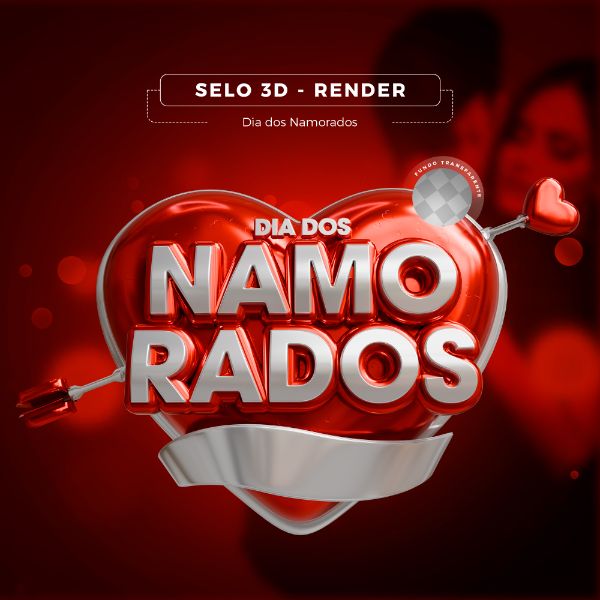 SELO  DIA DOS NAMORADOS SELO 3D
