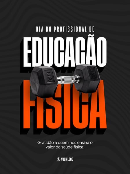 HOMENAGEM DIA EDUCAÇÃO FÍSICA SOCIAL MEDIA FLYER PSD EDITÁVEL