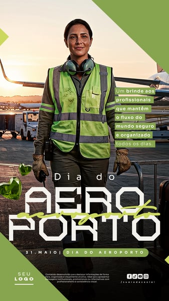 DIA DO AEROPORTO 31 DE MAIO STORY SOCIAL MEDIA PSD EDITÁVEL 2