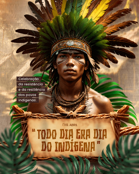 DIA DOS POVOS INDÍGENAS - DIA DO ÍNDIO - SOCIAL MEDIA