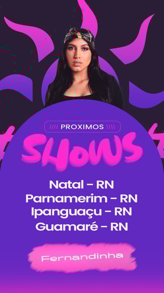 FLYER AGENDA SEMANAL FERNANDINHA VERÃO 2026 STORY PSD EDITÁVEL 12