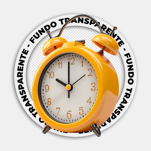 DESPERTADOR | RELÓGIO | IMAGEM SEM FUNDO | PSD EDITÁVEL