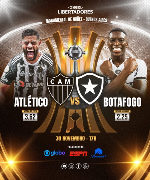 FLYER ESPORTIVO FUTEBOL FINAL DA LIBERTADORES