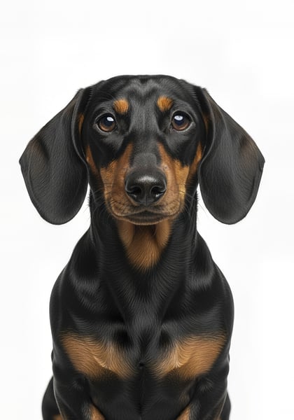 Cachorro retrato fundo branco
