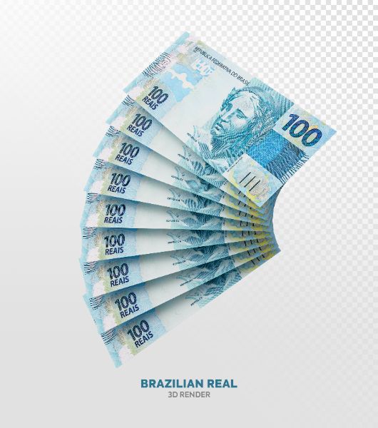 NOTAS DE 100 REAIS ELEMENTO 3D REALISTA