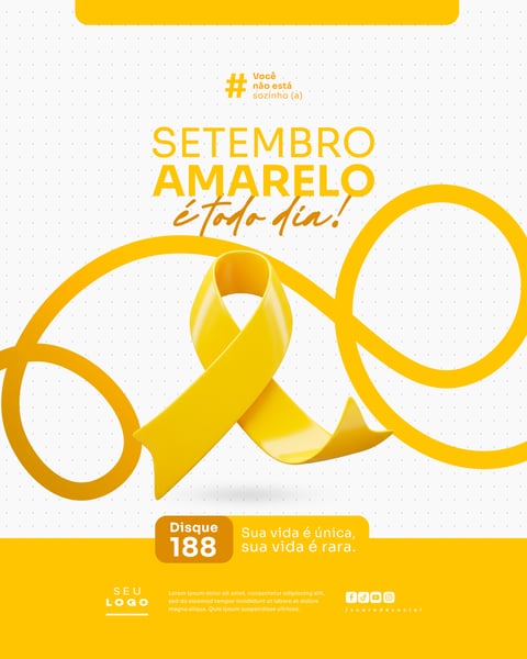 SETEMBRO AMARELO CAMPANHA DE PREVENÇÃO AO SUICÍDIO SOCIAL MEDIA PSD EDITÁVEL 7