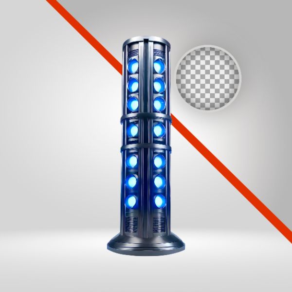 TORRE DE FARÓIS LED 3D, ELEMENTO PNG, LUZES DE SHOW. EVENTOS, LANTERNAS, REFLETOR DIGITAL, SPOT DE BAILE FUNK