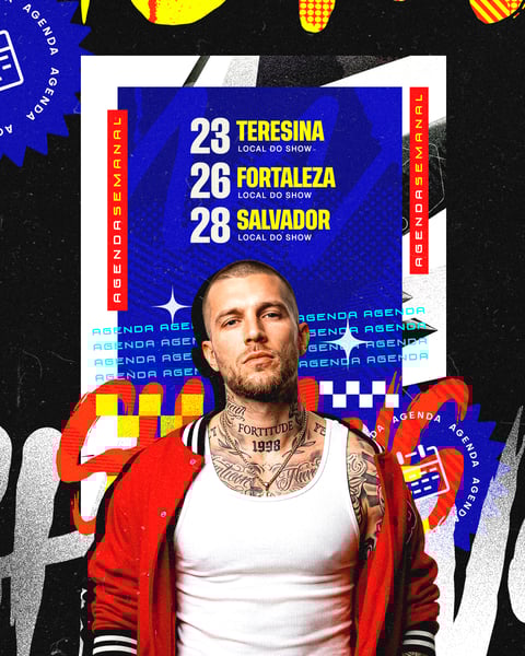 Flyer Artistas e Eventos Agenda de Shows PSD Editável