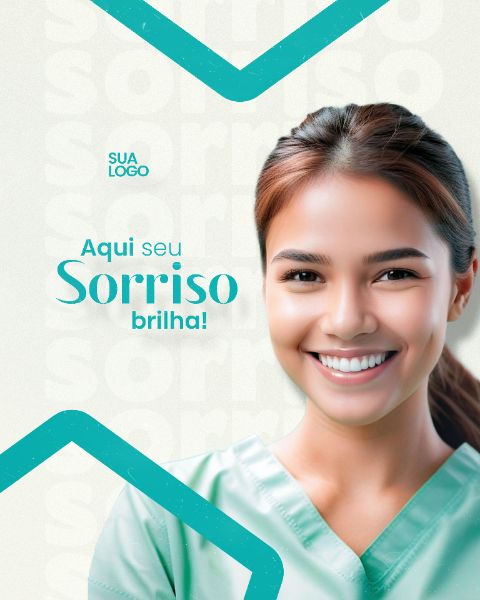 CAMPANHA CLÍNICA ODONTOLÓGICA CONSULTÓRIO DENTISTA MÍDIA SOCIAL PSD EDITÁVEL