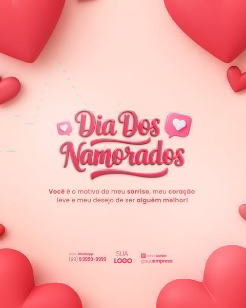 DIA DOS NAMORADOS SOCIAL MEDIA PSD EDITÁVEL