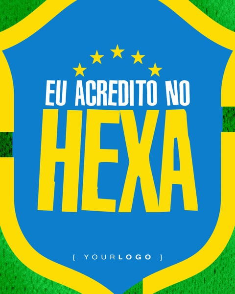 EU ACREDITO NO HEXA POST REDES SOCIAIS PSD EDITÁVEL