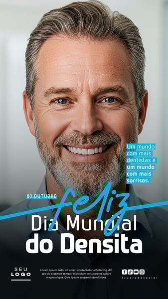 DIA MUNDIAL DO DENTISTA 03 DE OUTUBRO STORY SOCIAL MEDIA PSD EDITÁVEL 3