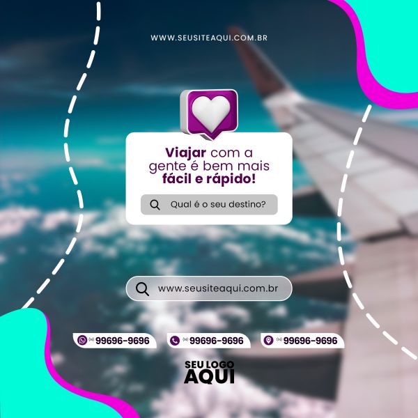 AGÊNCIA DE VIAGENS, TURISMO, VIAJAR | SOCIAL MEDIA | PSD EDITÁVEL