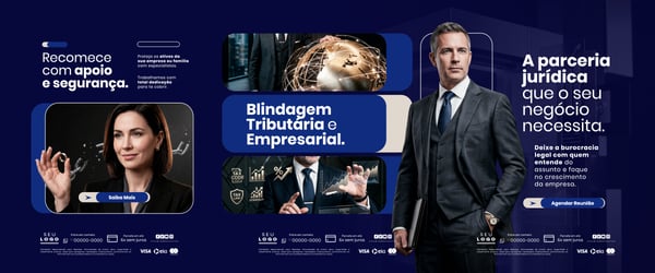 BLINDAGEM TRIBUTÁRIA ADVOCACIA EMPRESARIAL SERVIÇO JURÍDICO SOCIAL MEDIA PSD EDITÁVEL