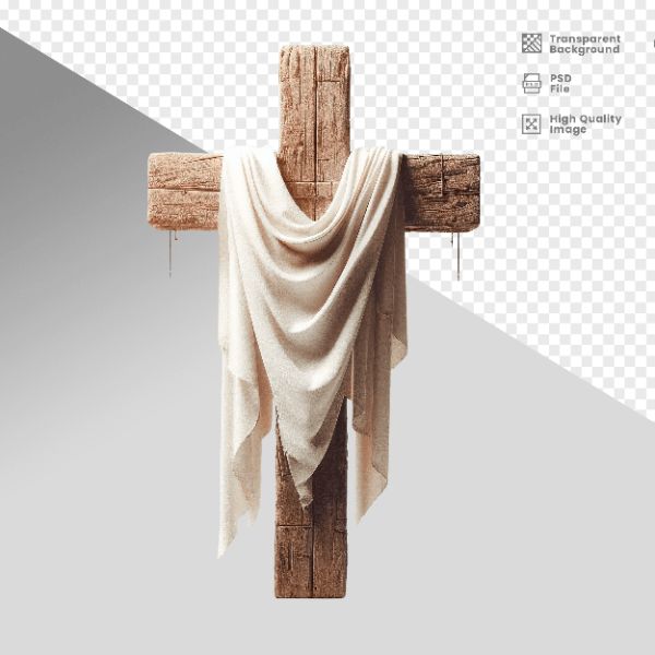 CRUZ DE MADEIRA - ELEMENTO 3D PARA COMPOSIÇÃO