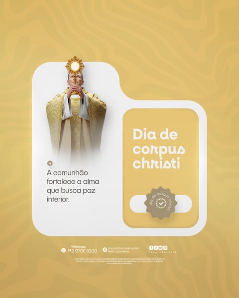 Dia de Corpus Christi Social Media PSD Editável