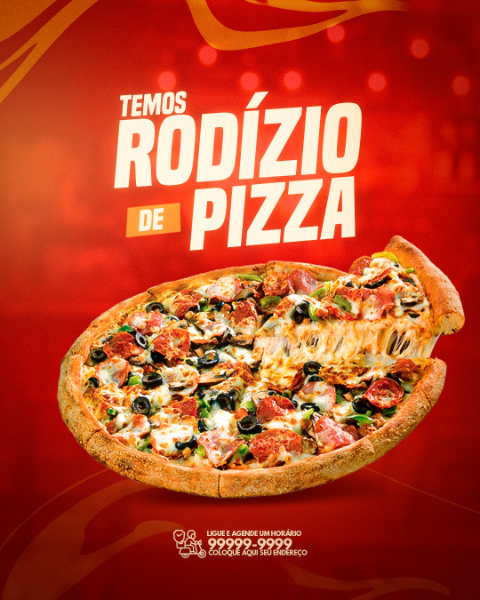 TEMOS RODIZIO DE PIZZA
