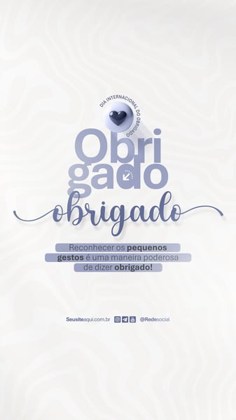DIA INTERNACIONAL DO OBRIGADO 11 DE JANEIRO DIA DO OBRIGADO SOCIAL MEDIA PSD EDITÁVEL