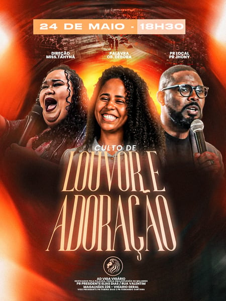 67 CULTO DE LOUVOR E ADORAÇÃO AD VIGA VIGÁRIO GERAL