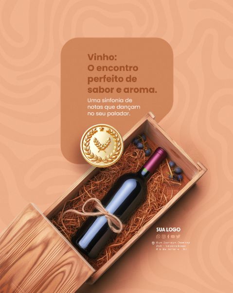 SOCIAL MEDIA - VINHO - O ENCONTRO PERFEITO DE SABOR E AROMA