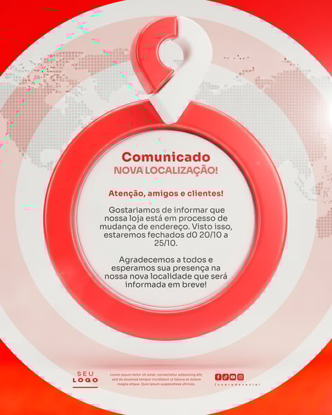 COMUNICADO AVISO SOCIAL MEDIA PSD EDITÁVEL 4