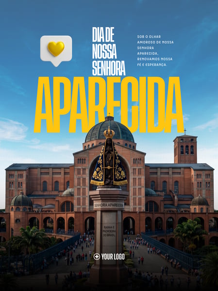 DIA DE NOSSA SENHORA APARECIDA SOCIAL MEDIA FLYER PSD EDITÁVEL