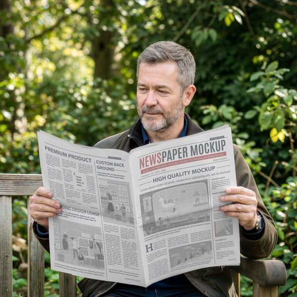 JORNAL PSD EDITÁVEL MOCKUP