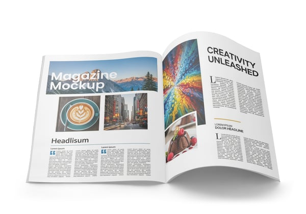 REVISTA PSD EDITÁVEL MOCKUP