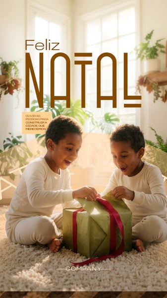 CARTÃO DE FELIZ NATAL CRIANÇAS PRESENTE SOCIAL MEDIA FLYER PSD EDITÁVEL STORY