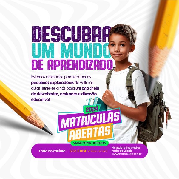 FEED - CAMPANHA - VOLTA ÀS AULAS 2024 - PEQUENOS EXPLORADORES