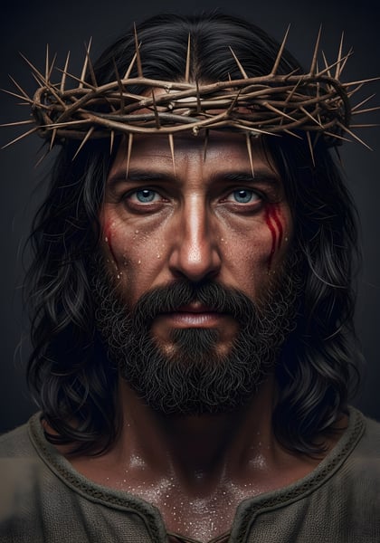 ROSTO DE JESUS CRISTO MUITO PRÓXIMO DA CÂMERA 07