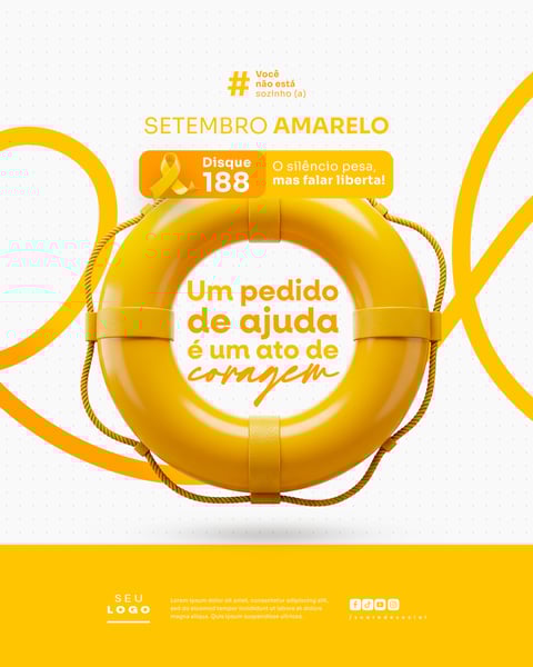 SETEMBRO AMARELO CAMPANHA DE PREVENÇÃO AO SUICÍDIO SOCIAL MEDIA PSD EDITÁVEL 6