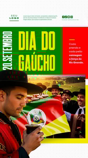 DIA DO GAÚCHO REVOLUÇÃO FARROUPILHA 20 DE SETEMBRO STORY SOCIAL MEDIA PSD EDITÁVEL 4