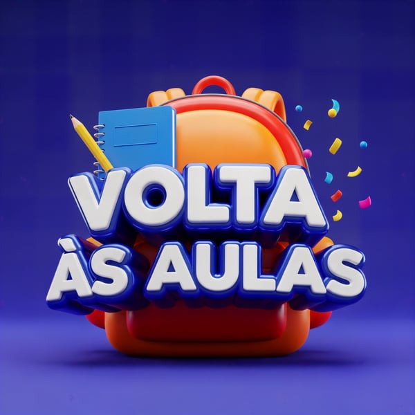 SELO 3D PARA CAMPANHA PUBLICITARIA PARA ESCOLAS, VOLTA AS AULAS-01