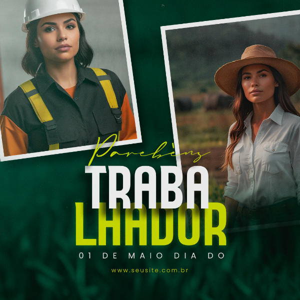 PARABÉNS TRABALHADOR DIA 01 DE MAIO FEED SOCIAL MEDIA
