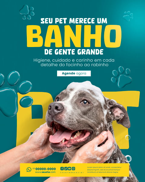 SOCIAL MEDIA PET SHOP PSD EDITÁVEL