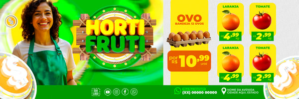 BANNER HORTIFRUTI SUPERMERCADO REDES SOCIAIS