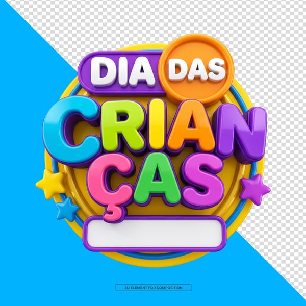 SELO 3D PNG DIA DAS CRIANÇAS 4