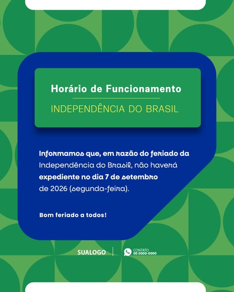 AVISO FERIADO DIA DO DIA DA INDEPENDÊNCIA 5