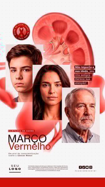 MARÇO VERMELHO CAMPANHA DE CONSCIENTIZAÇÃO SOBRE O CÂNCER RENAL E SAÚDE DOS RINS STORY SOCIAL MEDIA PSD EDITÁVEL 6