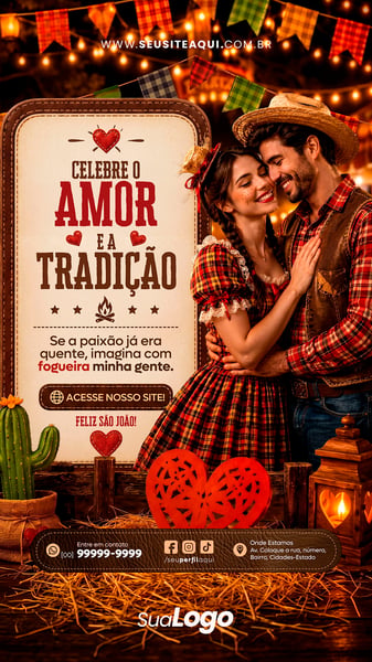 STORY FESTA JUNINA SÃO JOÃO SOCIAL MEDIA TEMPLATE PSD EDITÁVEL 08