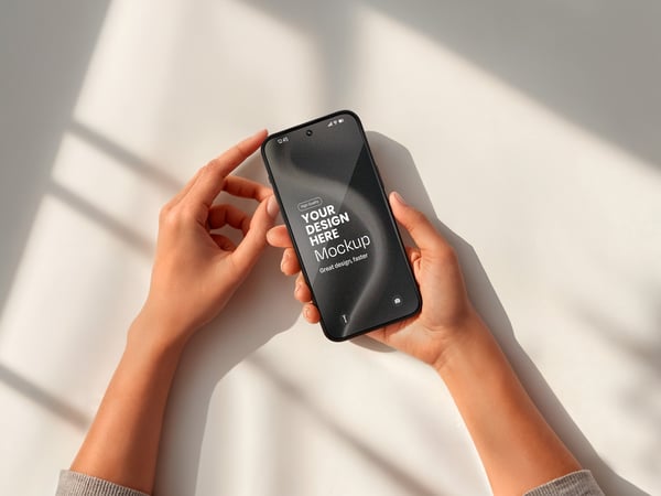 KKM MÃO SEGURANDO O CELULAR MOCKUP INTERNET TECNOLOGIA REDES SOCIAIS TRABALHO NEGÓCIOS PSD