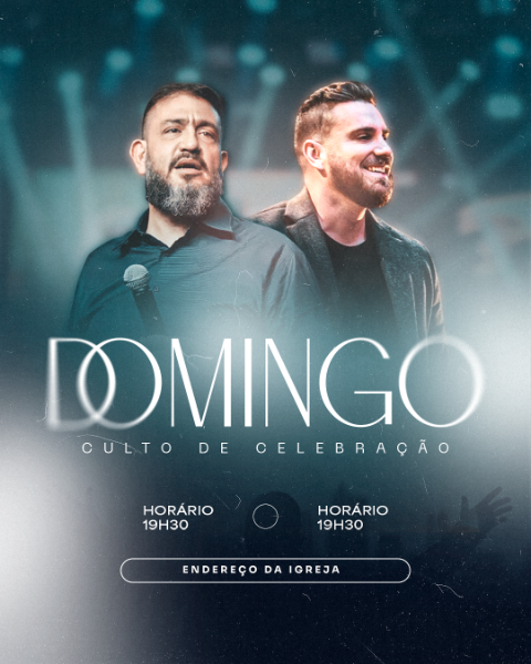 FLYER GOSPEL - CULTO DOMINGO - FEED