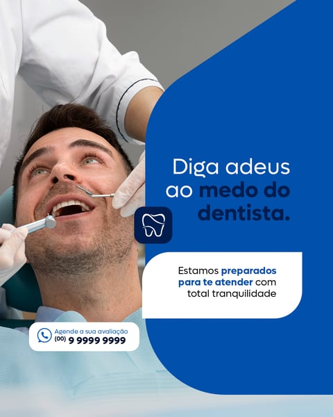 DENTISTA MEDO SOCIAL MEDIA FEED PSD EDITÁVEL